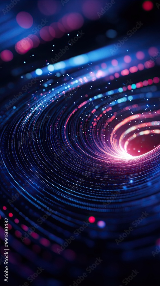 Abstract cosmic swirl with vibrant colors and glowing particles creates a mesmerizing digital art background. Abstract cosmic swirl with vibrant colors and glowing particles creates a mesmerizing digital art background.