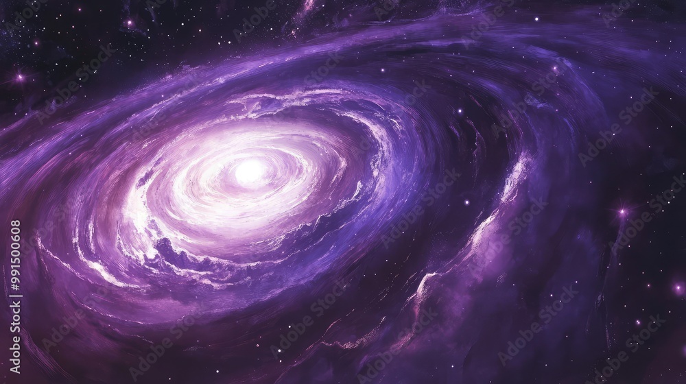 Depict an alien galaxy with unusual spiral structures, vibrant planetary rings, and distant, exotic star systems. Depict an alien galaxy with unusual spiral structures, vibrant planetary rings, and distant, exotic star systems.