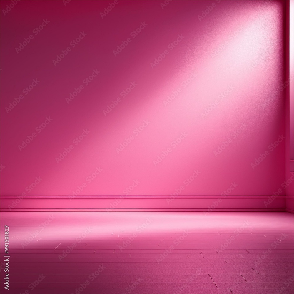 Beautiful original background image of an empty space in pink tones with a play of light and shadow on the wall and floor for design or creative work. Beautiful original background image of an empty space in pink tones with a play of light and shadow on the wall and floor for design or creative work.