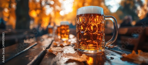 Beer Mug in Autumnal Setting