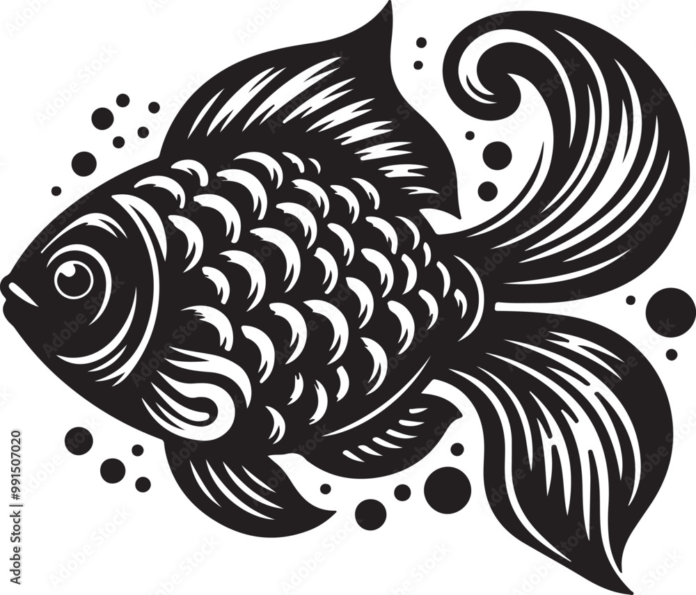 black and white fish