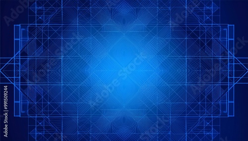 blue geometric shape abstract technology background