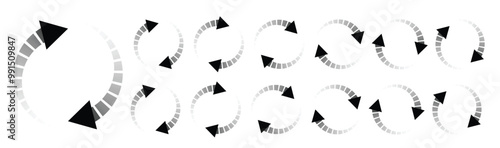 Vector Loading Icons, Circular Loaders, Buffer Progress Bars for Download Upload, All Keyframes Frames Preloader, Ideal for GIF Animations 12FPS