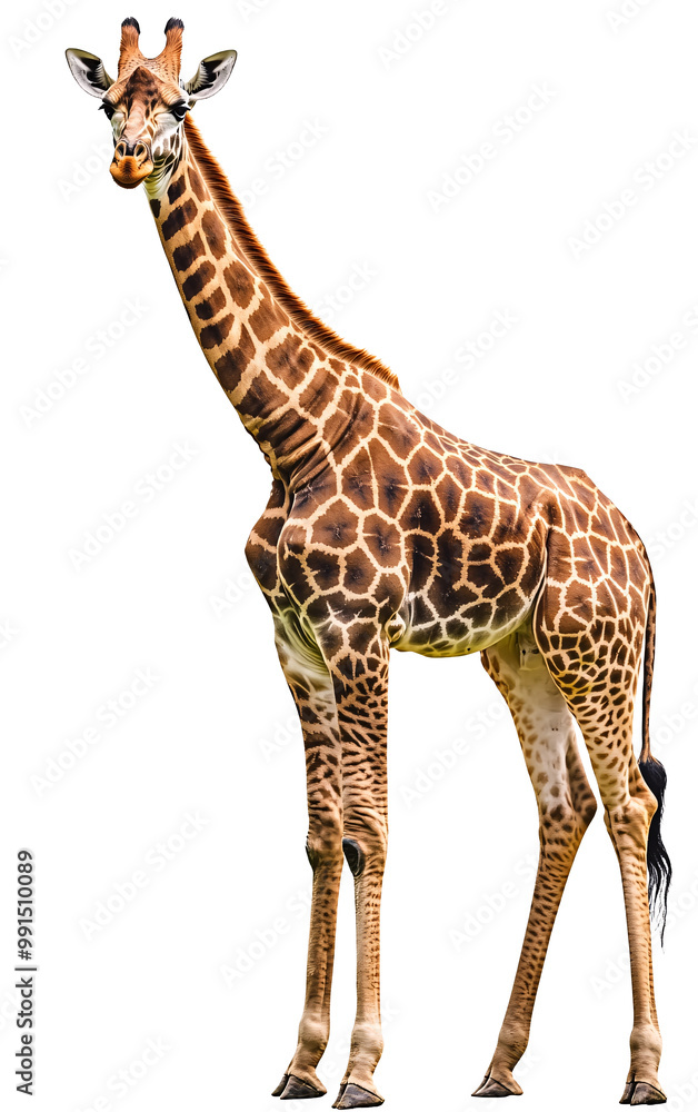 Obraz premium a giraffe standing on grass