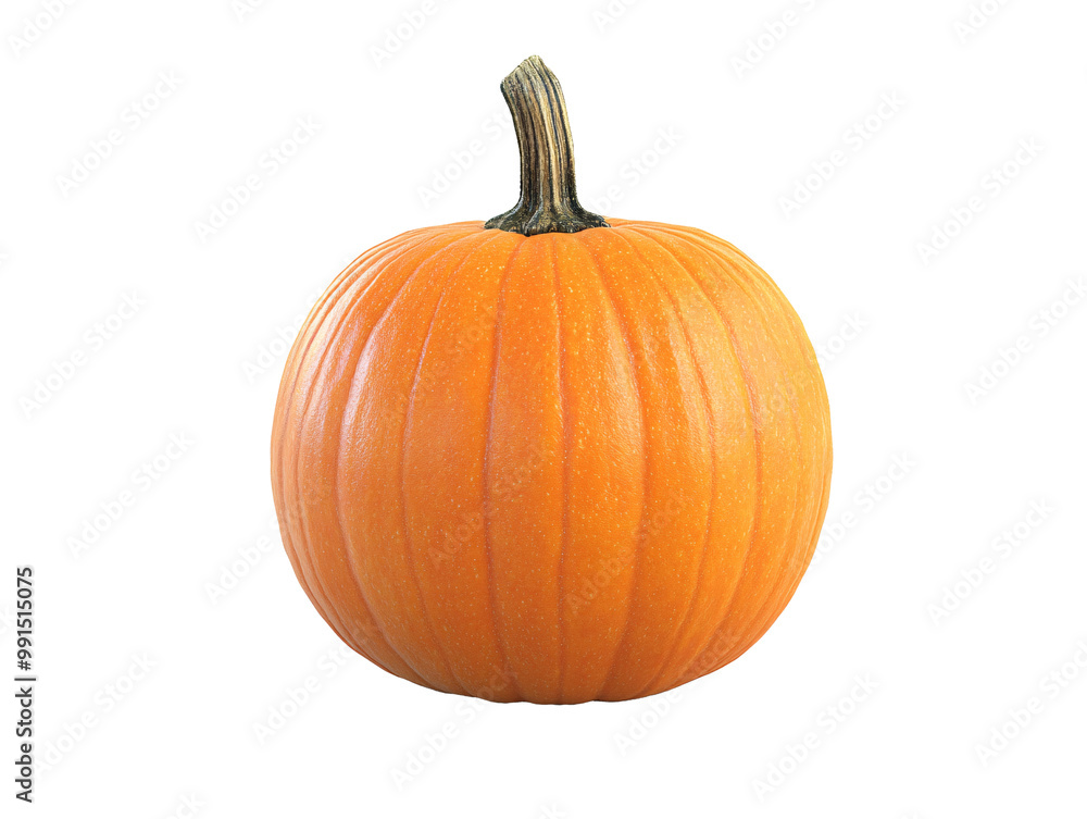 a pumpkin with stem on a white background a pumpkin with stem on a white background