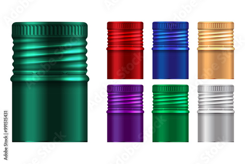 Screw closure. Screw cap. Isolated on the white background. Vector