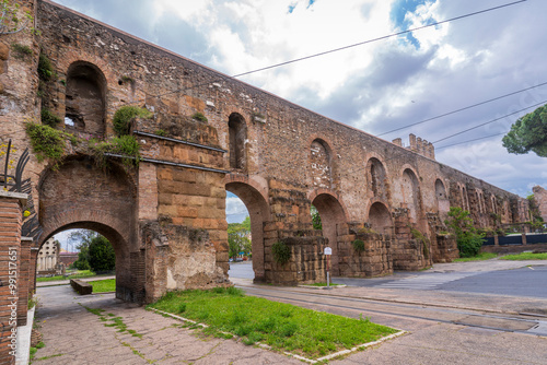 Porta Maggiore view in Rome City of Italy photo