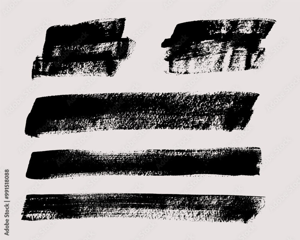 Brush strokes vector. Painted rectangles collection. Grunge long and diagonal brushes. Textured backgrounds Brush strokes vector. Painted rectangles collection. Grunge long and diagonal brushes. Textured backgrounds