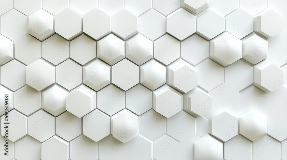 3D Futuristic honeycomb mosaic white background. Realistic geometric mesh cells texture. Abstract white vector wallpaper with hexagon grid. 3D Futuristic honeycomb mosaic white background. Realistic geometric mesh cells texture. Abstract white vector wallpaper with hexagon grid.