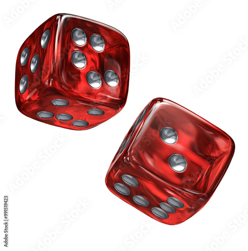 a pair of red dice photo