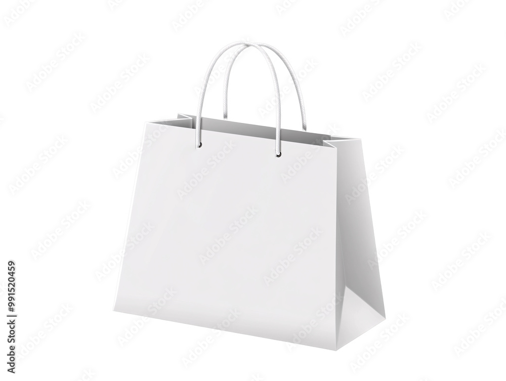 a white bag with a handle a white bag with a handle