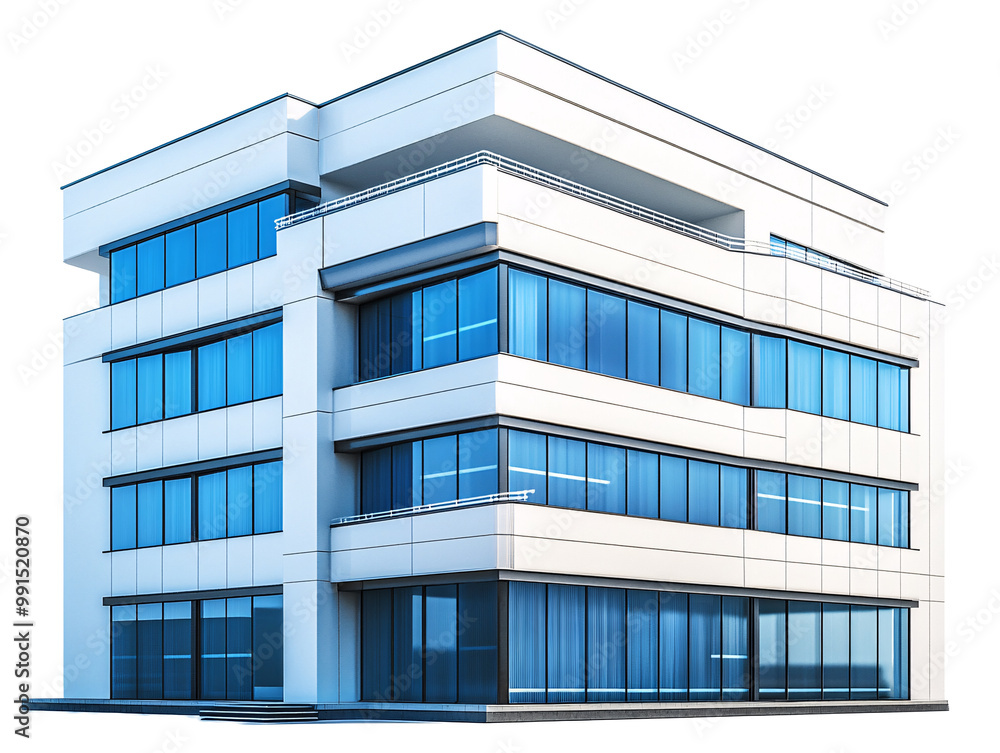 a white building with blue glass windows a white building with blue glass windows