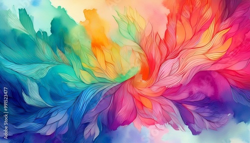 Dynamic and colorful watercolor background pattern creation