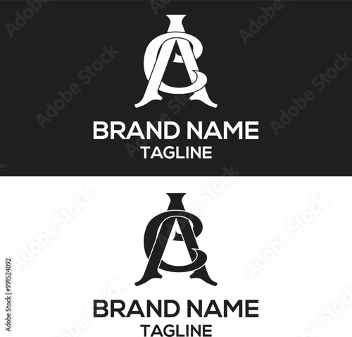 AC initials letter monogram vector template