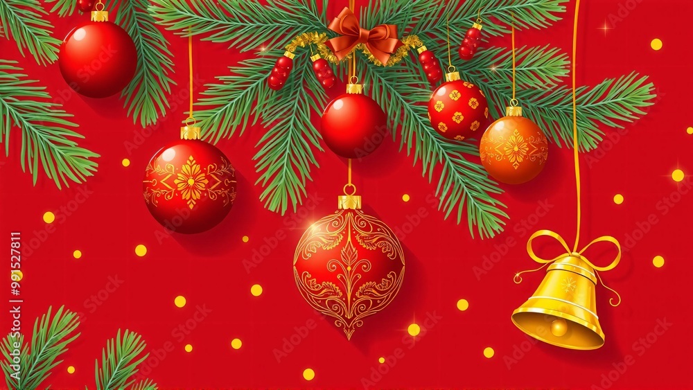 A red background with red and gold decorations, Christmas ornaments, illuminated lights, pine trees, and berry fruits placed
深い緑色の背景に赤とゴールドの装飾やクリスマスオーナメントとイルミネーションライトや松の木ベリーの実、ベルの飾りがおかれている
A red background with red and gold decorations, Christmas ornaments, illuminated lights, pine trees, and berry fruits placed
深い緑色の背景に赤とゴールドの装飾やクリスマスオーナメントとイルミネーションライトや松の木ベリーの実、ベルの飾りがおかれている
