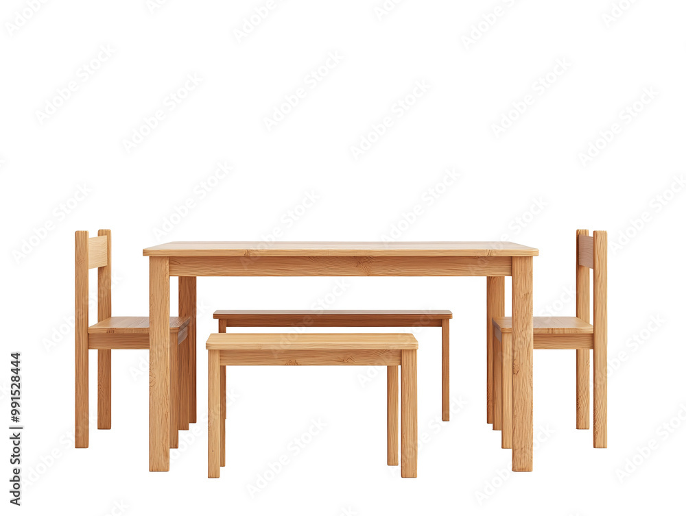 a table and chairs with a white background a table and chairs with a white background