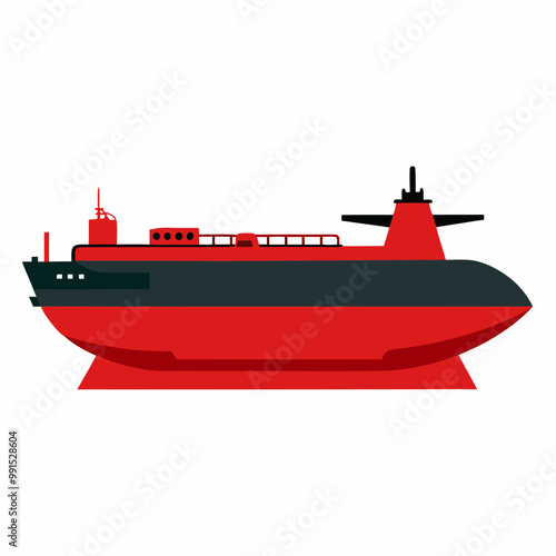 vector illustration of a ship