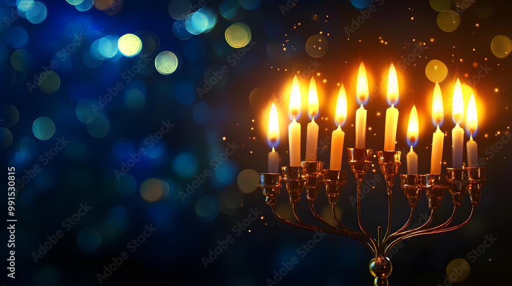 Celebrate the Festival Lights with festive Hanukkah wallpapers that shine with warmth joy Featuring glowing menorahs, sparkling stars, and traditional symbols,these designs create cozy vibrant holiday