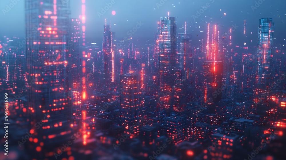 Smart city and digital transformationBig data connection technology Telecommunication and communication network concept : Generative AI Smart city and digital transformationBig data connection technology Telecommunication and communication network concept : Generative AI