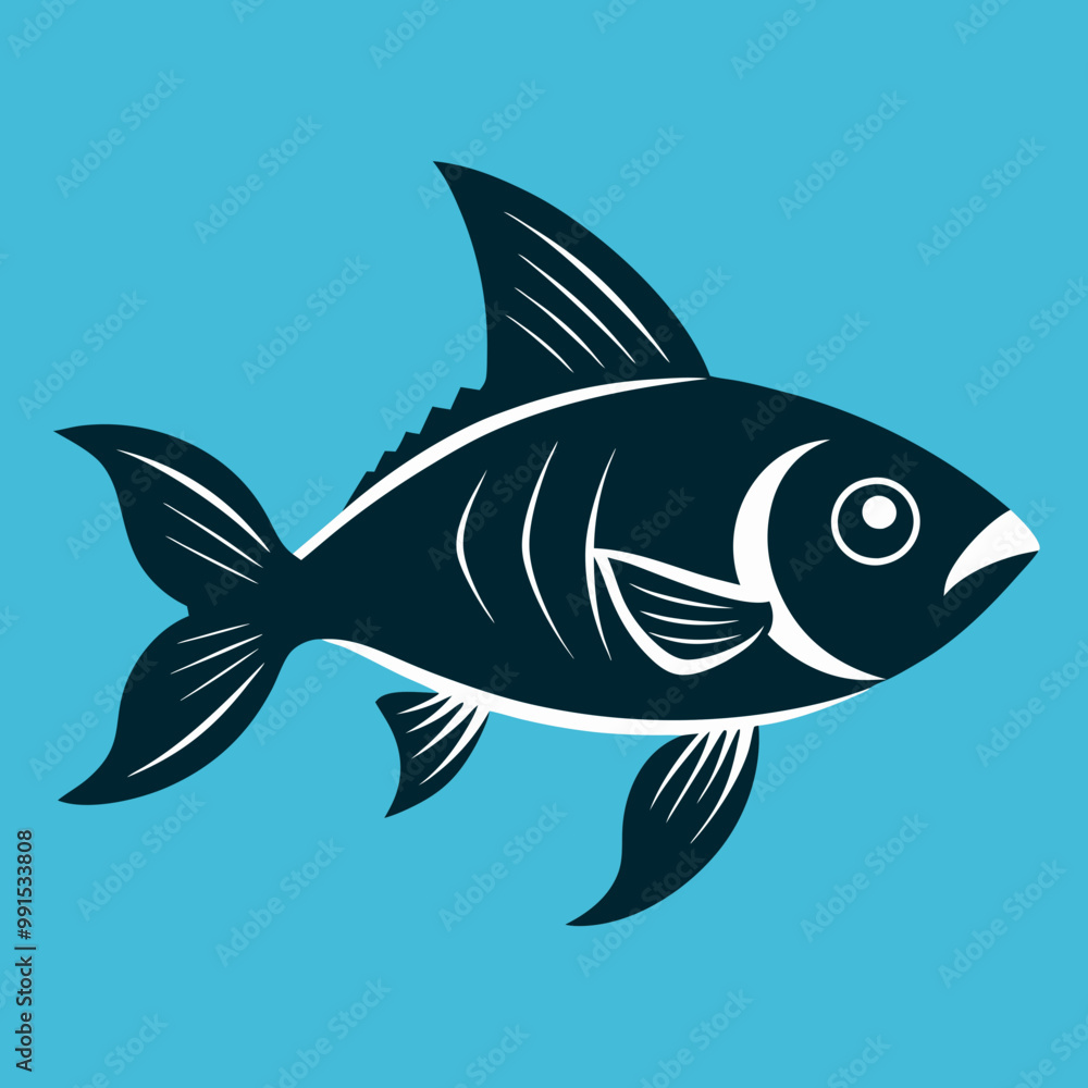 Fototapeta premium vector illustration of a fish