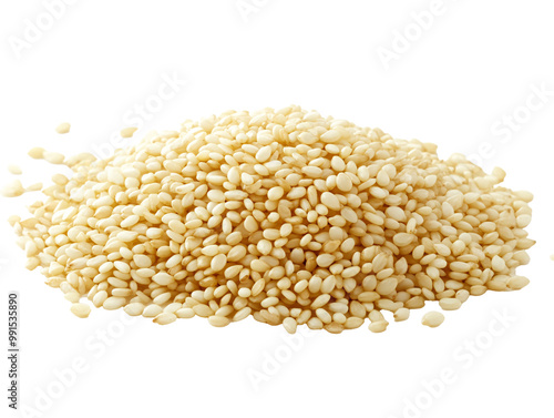 a pile of white sesame seeds