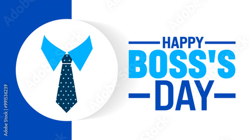 Happy Boss's Day Day background or banner design template is observed every year in October. Holiday concept. Template for card, poster, placard, template. eps 10