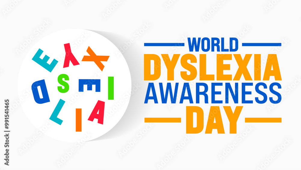 World Dyslexia Awareness Day background or banner design template is observed every year in October. Holiday concept. Template for card, poster, placard, template. eps 10 World Dyslexia Awareness Day background or banner design template is observed every year in October. Holiday concept. Template for card, poster, placard, template. eps 10
