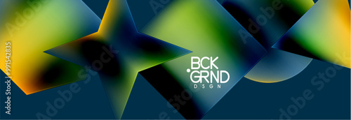 Fluid color geometric shapes abstract background. Vector Illustration For Wallpaper, Banner, Background, Card, Book Illustration, landing page