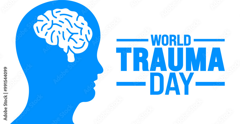 World Trauma Day background or banner design template is observed every year in October. Holiday concept. Template for card, poster, placard, template. eps 10 World Trauma Day background or banner design template is observed every year in October. Holiday concept. Template for card, poster, placard, template. eps 10