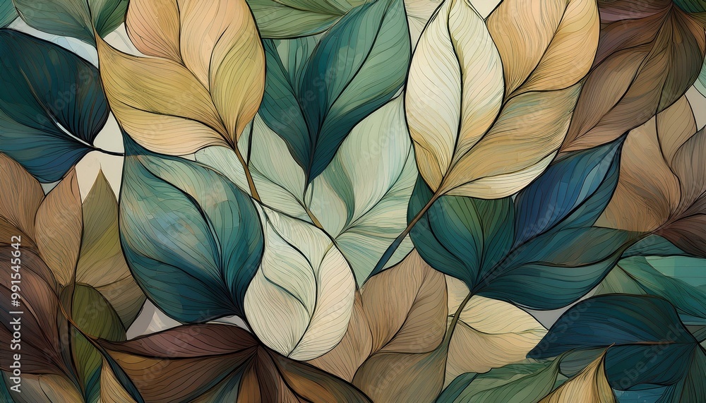 custom made wallpaper toronto digitaltile, transparent leaves