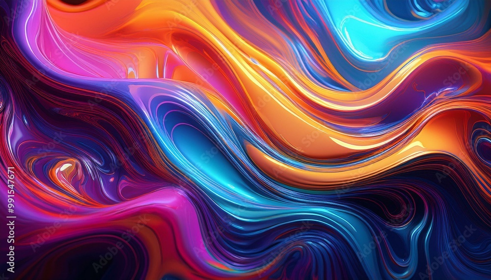 Vibrant neon liquid textured background Vibrant neon liquid textured background