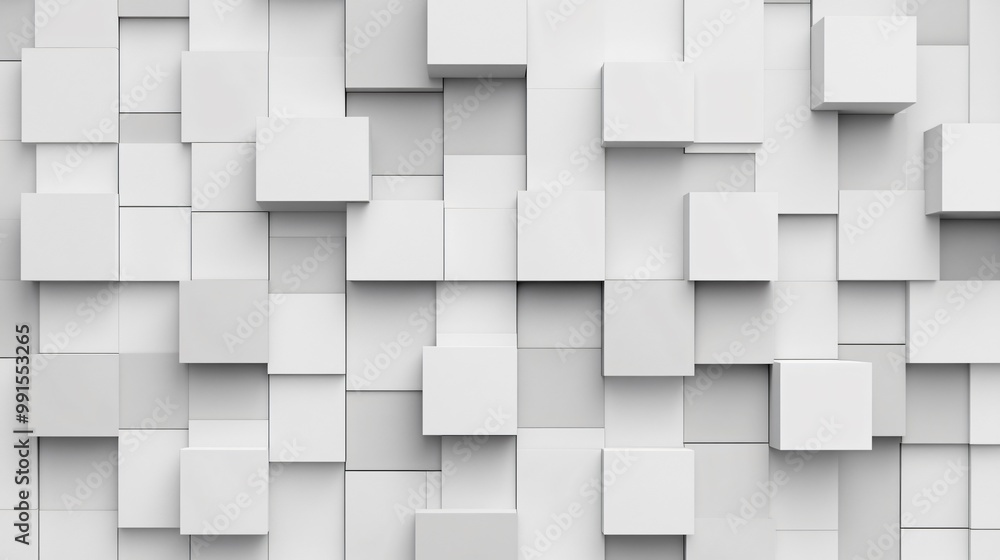 Abstract white geometric background made of multiple 3d cubes, textured and uneven. Abstract white geometric background made of multiple 3d cubes, textured and uneven.