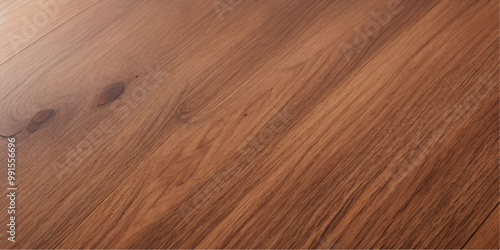 A close up of high gloss lacquered wood paneling with a deep rich brown color the reflective surf.deep brow wood planks with natural texture, wooden retro background, light wooden background, table	