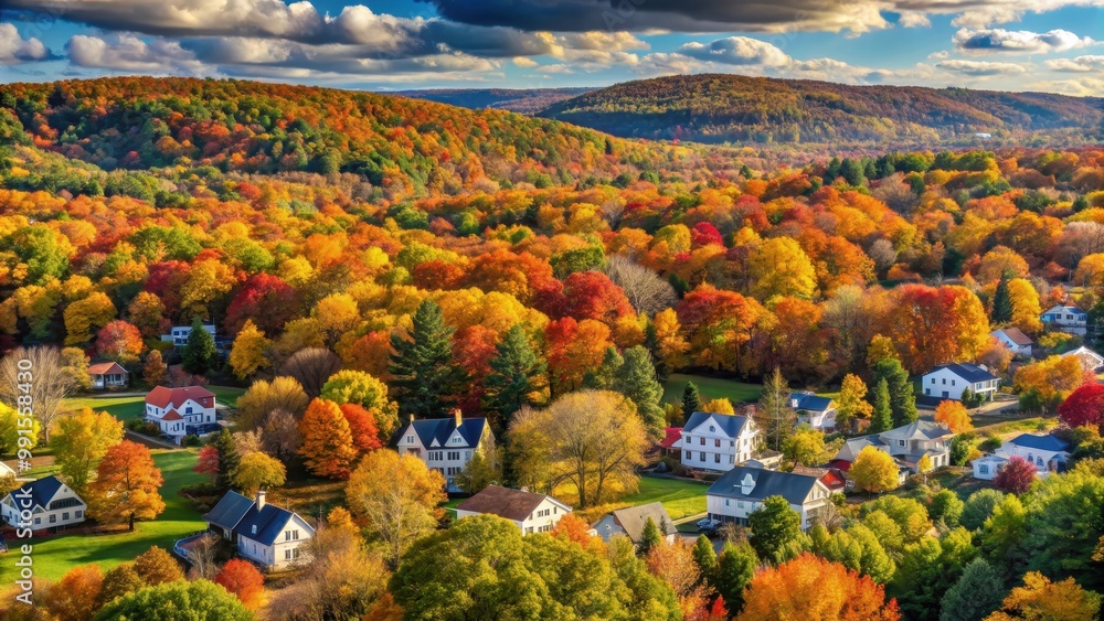 Scenic view of fall foliage in Vernon and Ellington, CT , autumn, trees, leaves, New England, picturesque, landscape Scenic view of fall foliage in Vernon and Ellington, CT , autumn, trees, leaves, New England, picturesque, landscape