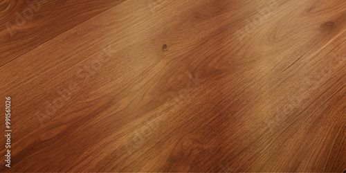 A close up of high gloss lacquered wood paneling with a deep rich brown color the reflective surf.deep brow wood planks with natural texture, wooden retro background, light wooden background, table	