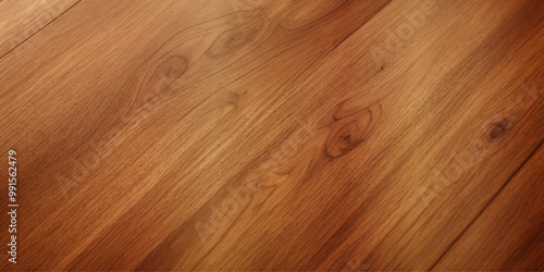 A close up of high gloss lacquered wood paneling with a deep rich brown color the reflective surf.deep brow wood planks with natural texture, wooden retro background, light wooden background, table	
