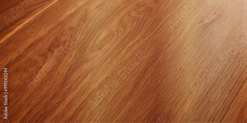 A close up of high gloss lacquered wood paneling with a deep rich brown color the reflective surf.deep brow wood planks with natural texture, wooden retro background, light wooden background, table	