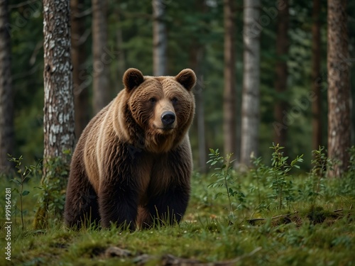 Brown bear in the forest.