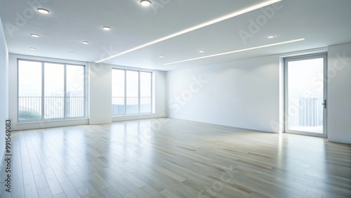 Blank room with white walls and floors, with no furniture or decorations, blank, canvas, creativity, room, empty, space