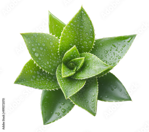 aloe vera isolated on transparent background photo