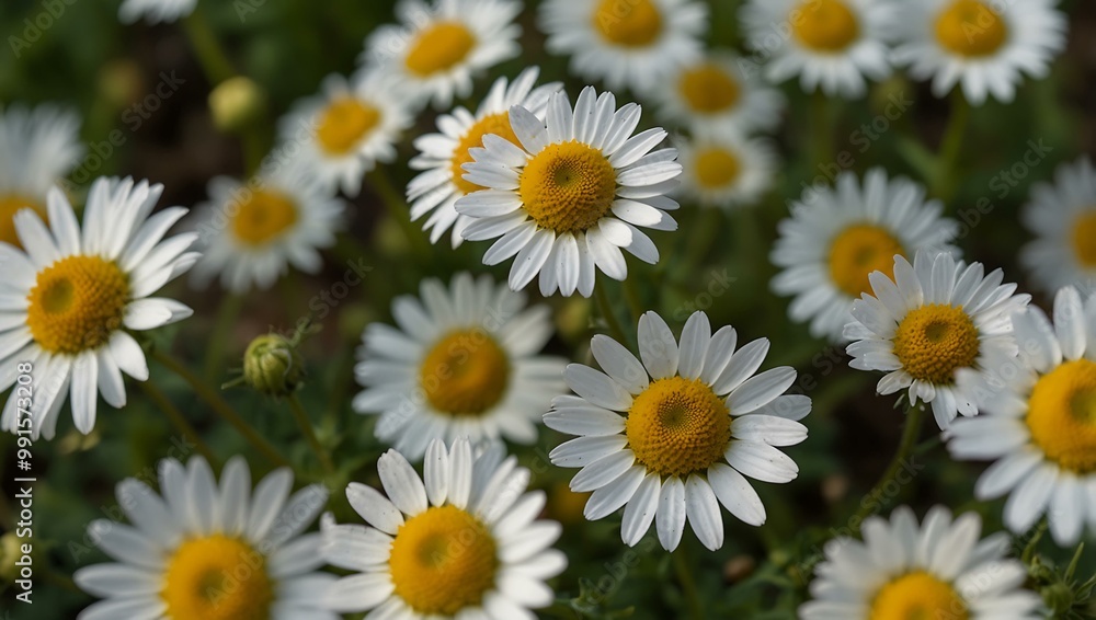 Chamomile flowers growing in nature as a medicinal plant. Chamomile flowers growing in nature as a medicinal plant.