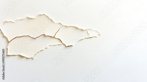 Cracked and Peeling White Wall