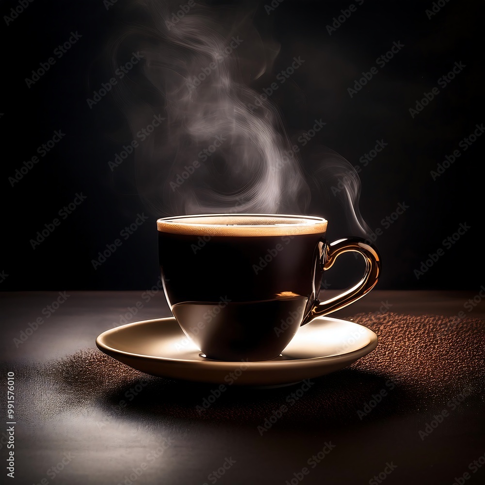 A coffee cup on a dark background creates a sense of intimacy and focus, drawing attention A coffee cup on a dark background creates a sense of intimacy and focus, drawing attention