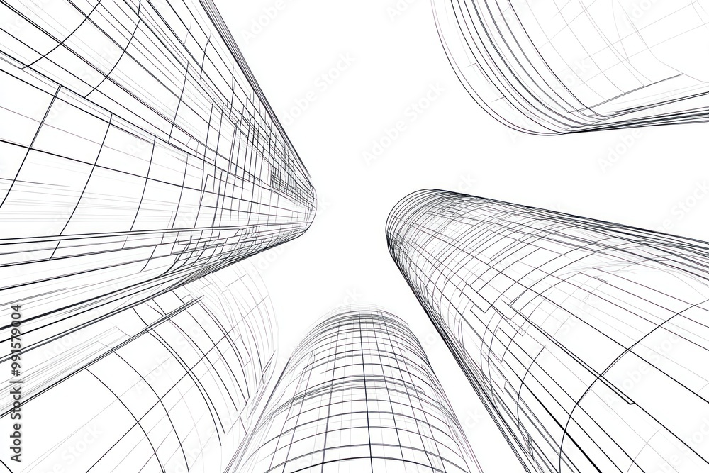 Architectural Blueprint of Skyscrapers Architectural Blueprint of Skyscrapers