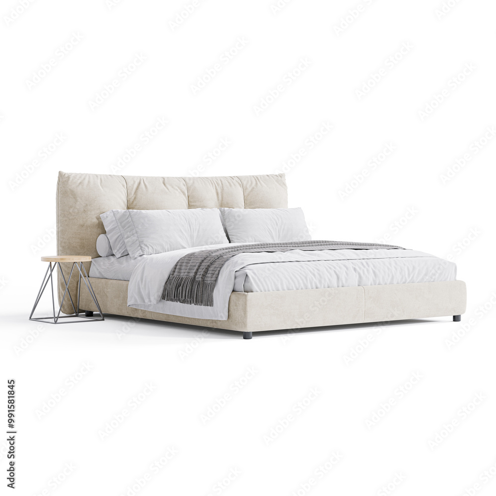 Modern Elegance: Bed for Stylish Bedroom transparent png bedroom furniture architectural visualization interior shadow 3d contemporary Modern Elegance: Bed for Stylish Bedroom transparent png bedroom furniture architectural visualization interior shadow 3d contemporary