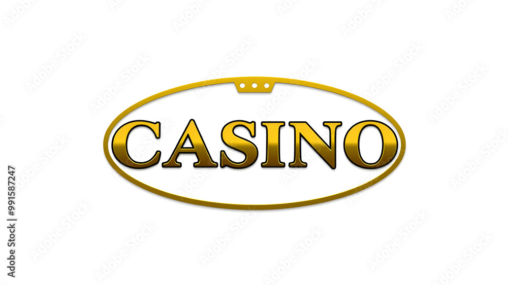 Casino logo on white background. Generative AI Casino logo on white background. Generative AI