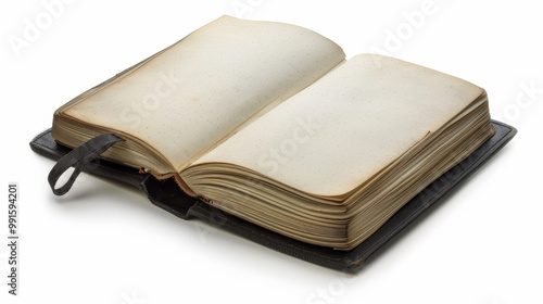 Solar observation logbook for recording observations and notes isolated on white background