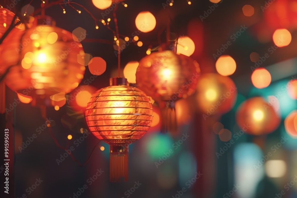 A tree with colorful lights hanging from its branches, perfect for a party or celebration A tree with colorful lights hanging from its branches, perfect for a party or celebration