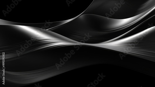 This is a background image in which silver intersecting streamlines are drawn with a brush on a black background