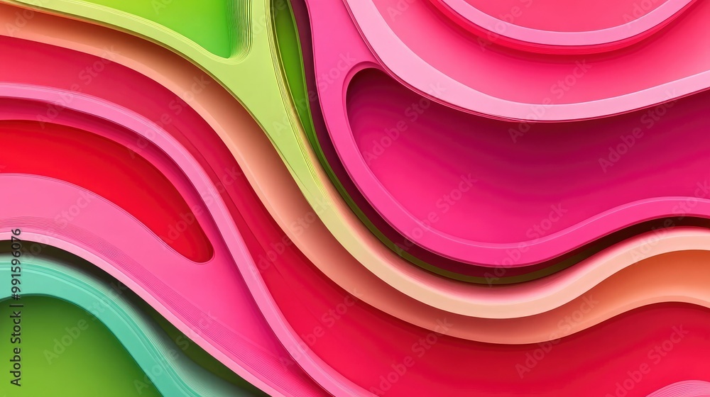 Fototapeta premium Abstract Wavy Colorful Background